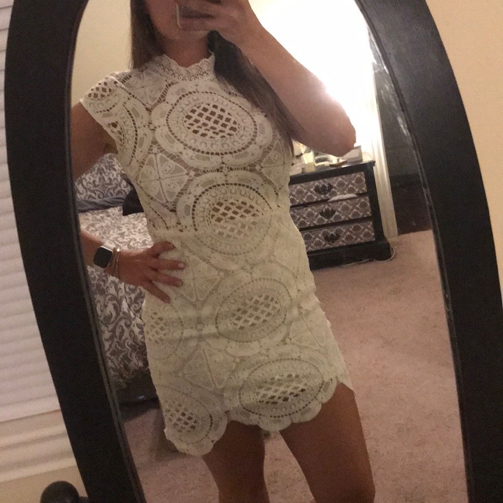 White lace dress